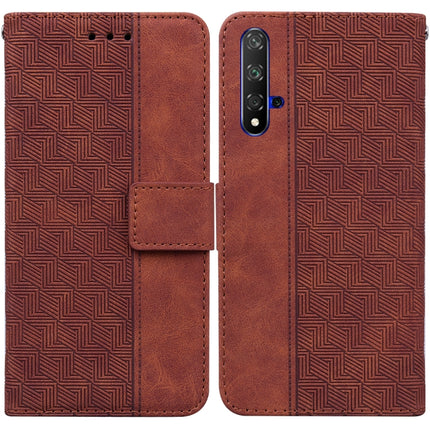 Geometric Embossed Leather Phone Case, For Huawei P smart 2021 / Y7a, For Huawei P50, For Huawei P50 Pro, For Honor 20 / Huawei nova 5T