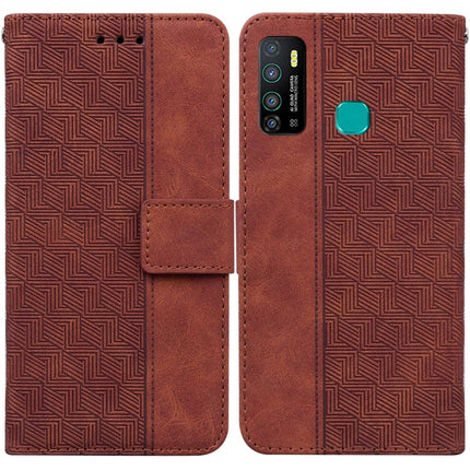 Geometric Embossed Leather Phone Case, For Infinix Hot 8 X650 CC7, For Infinix Hot 9 X655C / Note 7 Lite, For Infinix Hot 10 Play / Smart 5 India, For Infinix Hot 10s / Hot 10T