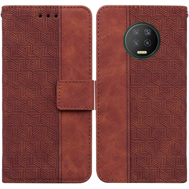 Geometric Embossed Leather Phone Case, For Infinix Note 7 X690, For Infinix Smart 5 X657 / Hot 10 Lite, For Infinix Smart HD 2021 X612, For Infinix Zero 8 X687