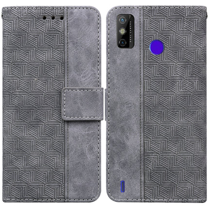 Geometric Embossed Leather Phone Case, For Tecno Spark 7, For Tecno Spark 7P, For Tecno Spark Go 2020 / Spark 6 Go