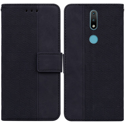 Geometric Embossed Leather Phone Case, For Nokia G300, For Nokia XR20, For Nokia 1.4, For Nokia 2.4