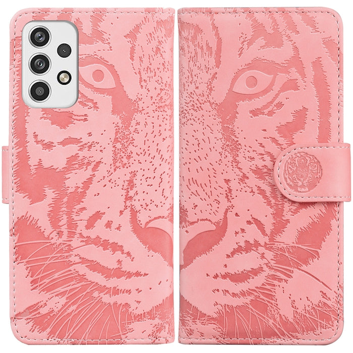 Tiger Embossing Pattern Horizontal Flip Leather Phone Case, For Samsung Galaxy A23, For ZTE Blade A52, For ZTE Blade A72 / V40 Vita