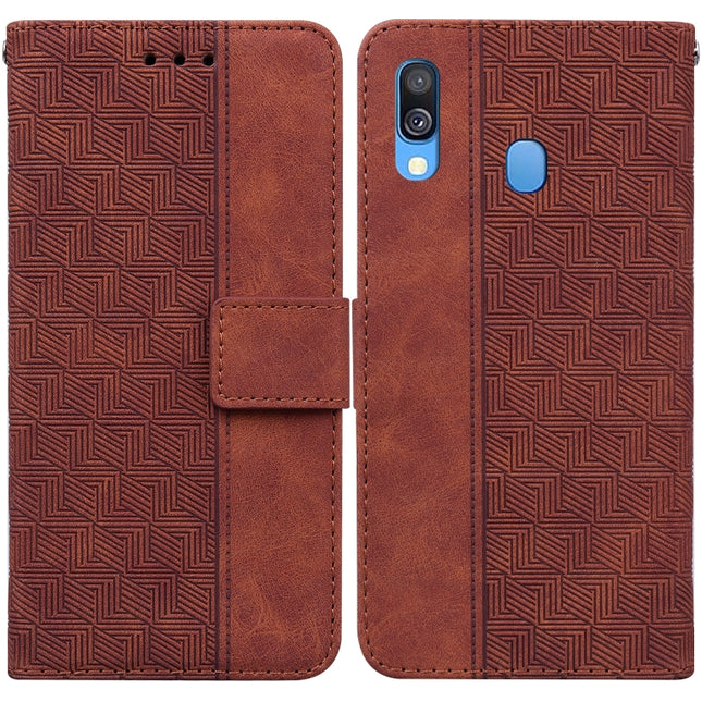 Geometric Embossed Leather Phone Case, For Samsung Galaxy A33 5G, For Samsung Galaxy A40, For Samsung Galaxy A50 / A30s / A50s, For Samsung Galaxy A53 5G