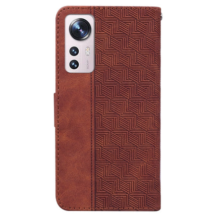 Geometric Embossed Leather Phone Case, For Xiaomi 12 / 12X, For Xiaomi 12 Pro, For Xiaomi Mi 10T Lite 5G, For Xiaomi Mi 10T Pro 5G / 10T 5G
