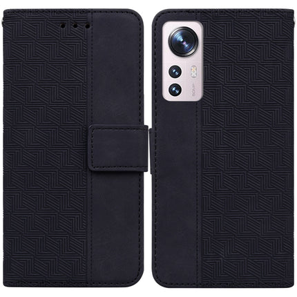 Geometric Embossed Leather Phone Case, For Xiaomi 12 / 12X, For Xiaomi 12 Pro, For Xiaomi Mi 10T Lite 5G, For Xiaomi Mi 10T Pro 5G / 10T 5G