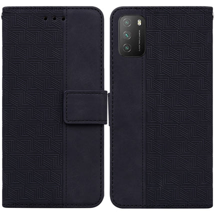 Geometric Embossed Leather Phone Case, For Xiaomi Poco M3 / Redmi 9 Power, For Xiaomi Poco M4 Pro, For Xiaomi Poco X3 NFC / Poco X3, For Xiaomi Poco X4 Pro 5G