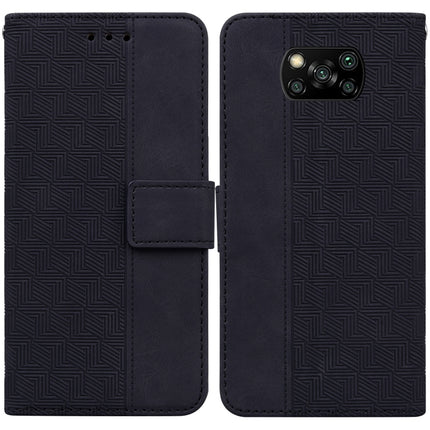 Geometric Embossed Leather Phone Case, For Xiaomi Poco M3 / Redmi 9 Power, For Xiaomi Poco M4 Pro, For Xiaomi Poco X3 NFC / Poco X3, For Xiaomi Poco X4 Pro 5G