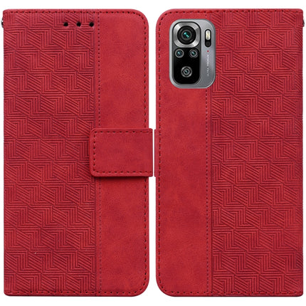 Geometric Embossed Leather Phone Case, For Xiaomi Redmi Note 9T / Note 9 5G, For Xiaomi Redmi Note 10 4G / Note 10S, For Xiaomi Redmi 8 / 8A, For Xiaomi Redmi 9 / 9 Prime / Poco M2