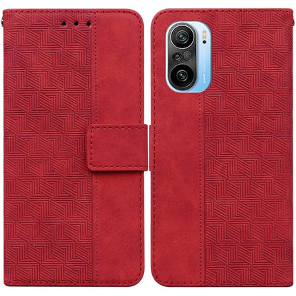 Geometric Embossed Leather Phone Case, For Xiaomi Redmi 9A, For Xiaomi Redmi 9C, For Xiaomi Redmi 10 / 10 Prime, For Xiaomi Redmi K40 / K40 Pro / Mi 11i