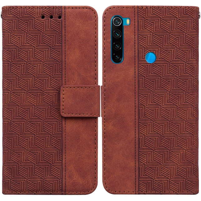 Geometric Embossed Leather Phone Case, For Xiaomi Redmi Note 8T, For Xiaomi Redmi Note 9 Pro / Note 9S, For Xiaomi Redmi Note 9 / 10X 4G, For Xiaomi Redmi Note 10 5G / Poco M3 Pro