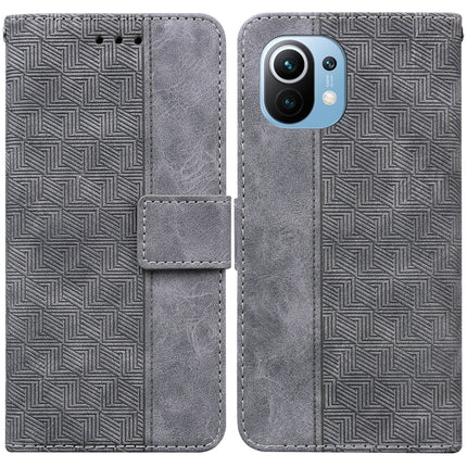 Geometric Embossed Leather Phone Case, For Xiaomi Redmi K40S, For Xiaomi Mi 11, For Xiaomi Mi 11 Pro, For Xiaomi Mi 11T / 11T Pro