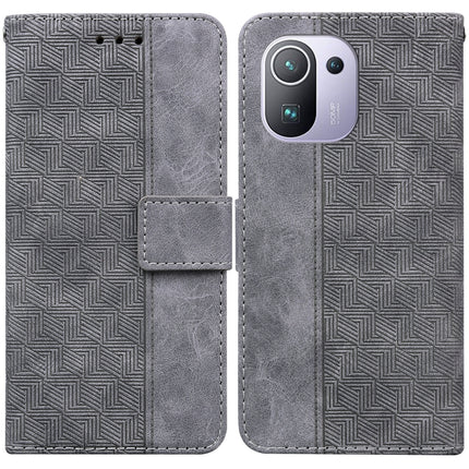Geometric Embossed Leather Phone Case, For Xiaomi Redmi K40S, For Xiaomi Mi 11, For Xiaomi Mi 11 Pro, For Xiaomi Mi 11T / 11T Pro