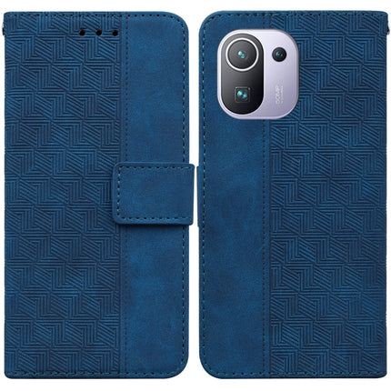 Geometric Embossed Leather Phone Case, For Xiaomi Redmi K40S, For Xiaomi Mi 11, For Xiaomi Mi 11 Pro, For Xiaomi Mi 11T / 11T Pro