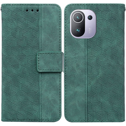 Geometric Embossed Leather Phone Case, For Xiaomi Redmi K40S, For Xiaomi Mi 11, For Xiaomi Mi 11 Pro, For Xiaomi Mi 11T / 11T Pro
