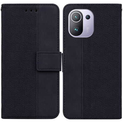 Geometric Embossed Leather Phone Case, For Xiaomi Redmi K40S, For Xiaomi Mi 11, For Xiaomi Mi 11 Pro, For Xiaomi Mi 11T / 11T Pro