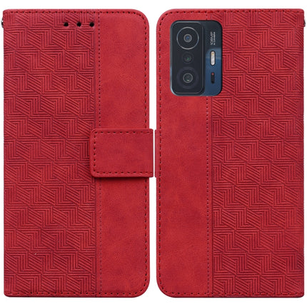 Geometric Embossed Leather Phone Case, For Xiaomi Redmi K40S, For Xiaomi Mi 11, For Xiaomi Mi 11 Pro, For Xiaomi Mi 11T / 11T Pro