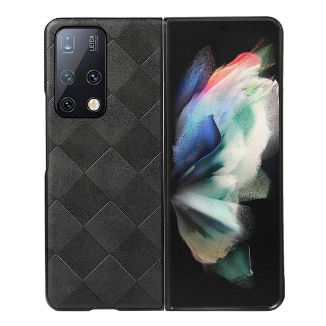 Weave Plaid PU Phone Case, For Huawei Mate X2, For Huawei P50 Pocket, For Honor Magic4, For Honor Magic V
