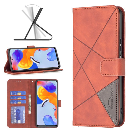 Rhombus Texture Magnetic Buckle Horizontal Flip Leather Phone Case, For Xiaomi Redmi Note 11 Pro International Version