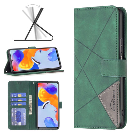 Rhombus Texture Magnetic Buckle Horizontal Flip Leather Phone Case, For Xiaomi Redmi Note 11 Pro International Version