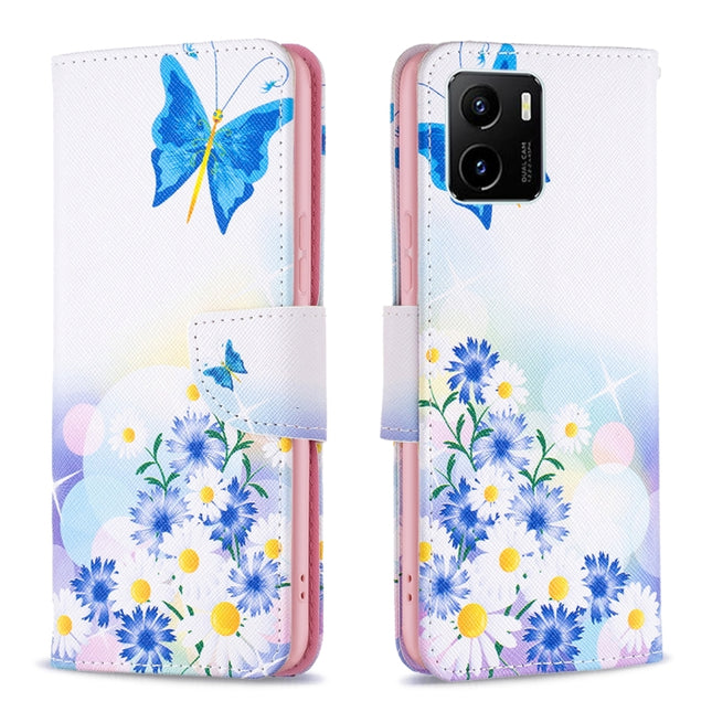 Colored Drawing Pattern Leather Phone Case, For vivo Y15s