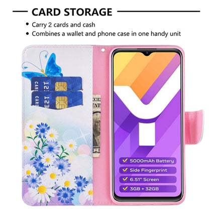 Colored Drawing Pattern Leather Phone Case, For vivo Y15s