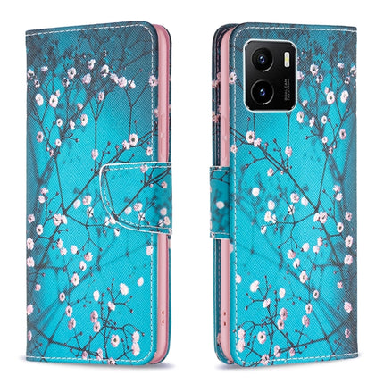 Colored Drawing Pattern Leather Phone Case, For vivo Y15s