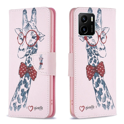 Colored Drawing Pattern Leather Phone Case, For vivo Y15s