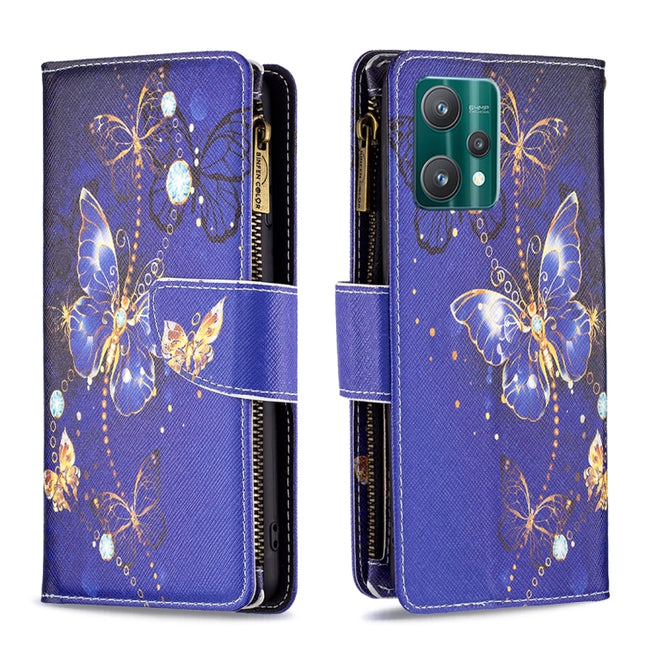 Colored Drawing Pattern Zipper Horizontal Flip Leather Phone Case with Holder & Card Slots & Wallet, For OPPO Realme 9 Pro
