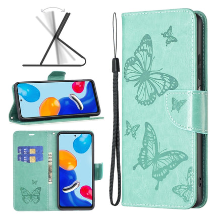 Two Butterflies Embossing Leather Phone Case, For Xiaomi Redmi Note 11 Global, For Samsung Galaxy A23 5G