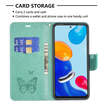 Two Butterflies Embossing Leather Phone Case, For Xiaomi Redmi Note 11 Global, For Samsung Galaxy A23 5G