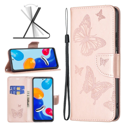 Two Butterflies Embossing Leather Phone Case, For Xiaomi Redmi Note 11 Global, For Samsung Galaxy A23 5G