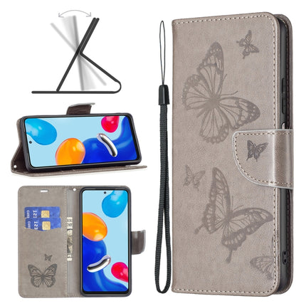 Two Butterflies Embossing Leather Phone Case, For Xiaomi Redmi Note 11 Global, For Samsung Galaxy A23 5G
