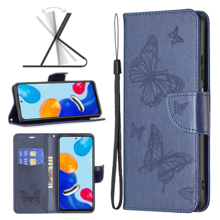 Two Butterflies Embossing Leather Phone Case, For Xiaomi Redmi Note 11 Global, For Samsung Galaxy A23 5G