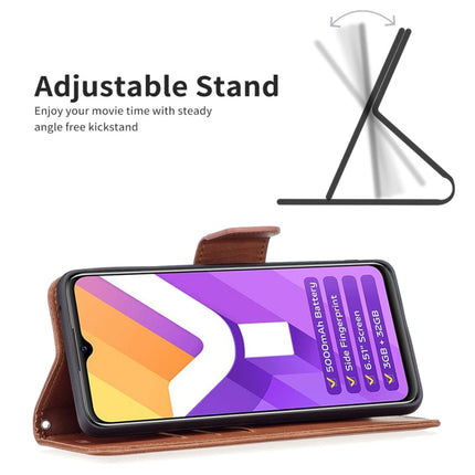 Lambskin Texture Pure Color Horizontal Flip Leather Phone Case, For vivo Y15s