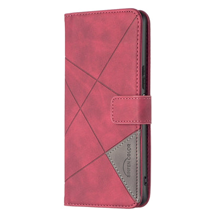 Rhombus Texture Magnetic Buckle Horizontal Flip Leather Phone Case, For vivo Y15s