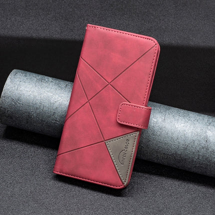 Rhombus Texture Magnetic Buckle Horizontal Flip Leather Phone Case, For vivo Y15s