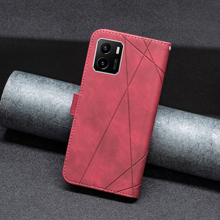 Rhombus Texture Magnetic Buckle Horizontal Flip Leather Phone Case, For vivo Y15s