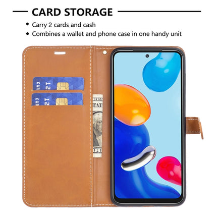 Color Matching Denim Texture Leather Phone Case, For Xiaomi Redmi Note 11 Global, For Samsung Galaxy A23 5G