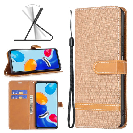 Color Matching Denim Texture Leather Phone Case, For Xiaomi Redmi Note 11 Global, For Samsung Galaxy A23 5G