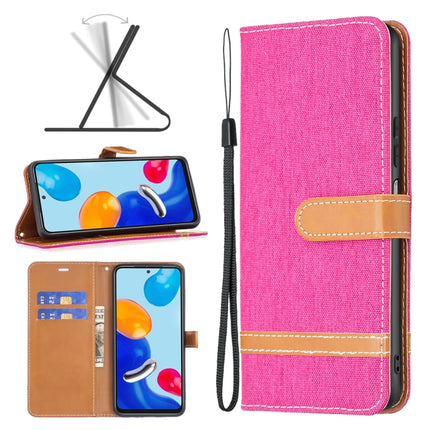 Color Matching Denim Texture Leather Phone Case, For Xiaomi Redmi Note 11 Global, For Samsung Galaxy A23 5G