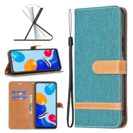 Color Matching Denim Texture Leather Phone Case, For Xiaomi Redmi Note 11 Global, For Samsung Galaxy A23 5G