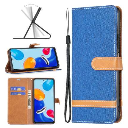 Color Matching Denim Texture Leather Phone Case, For Xiaomi Redmi Note 11 Global, For Samsung Galaxy A23 5G