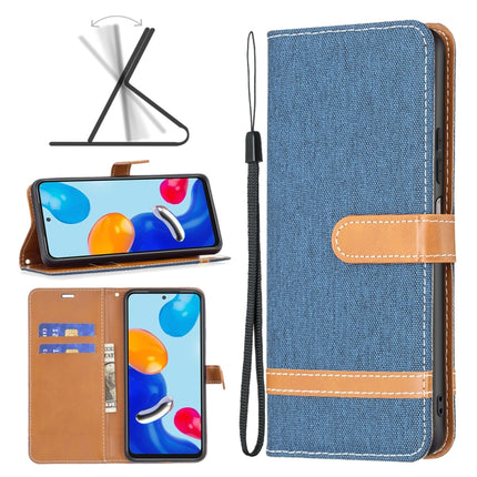 Color Matching Denim Texture Leather Phone Case, For Xiaomi Redmi Note 11 Global, For Samsung Galaxy A23 5G