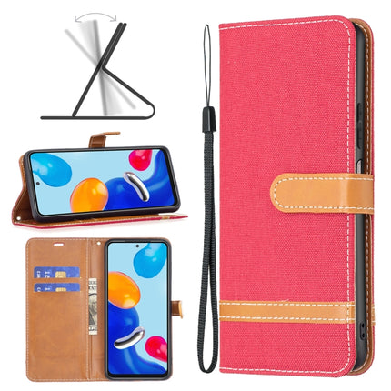 Color Matching Denim Texture Leather Phone Case, For Xiaomi Redmi Note 11 Global, For Samsung Galaxy A23 5G