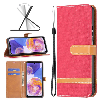 Color Matching Denim Texture Leather Phone Case, For Xiaomi Redmi Note 11 Global, For Samsung Galaxy A23 5G