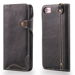 Denior Oil Wax Cowhide Magnetic Button Horizontal Flip Leather Case with Card Slots & Wallet, For iPhone 6, For iPhone 6 Plus / 6s Plus, For iPhone 7 / 8, For iPhone 7 Plus / 8 Plus, For iPhone X / XS, For Galaxy S8, For iPhone XR, For Galaxy S8 Plus