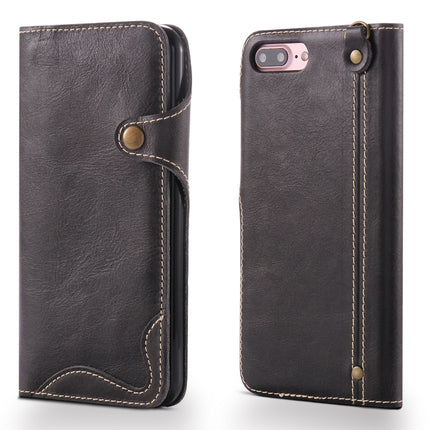 Denior Oil Wax Cowhide Magnetic Button Horizontal Flip Leather Case with Card Slots & Wallet, For iPhone 6, For iPhone 6 Plus / 6s Plus, For iPhone 7 / 8, For iPhone 7 Plus / 8 Plus, For iPhone X / XS, For Galaxy S8