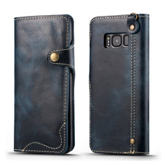 Denior Oil Wax Cowhide Magnetic Button Horizontal Flip Leather Case with Card Slots & Wallet, For iPhone 6, For iPhone 6 Plus / 6s Plus, For iPhone 7 / 8, For iPhone 7 Plus / 8 Plus, For iPhone X / XS, For Galaxy S8, For iPhone XR, For Galaxy S8 Plus