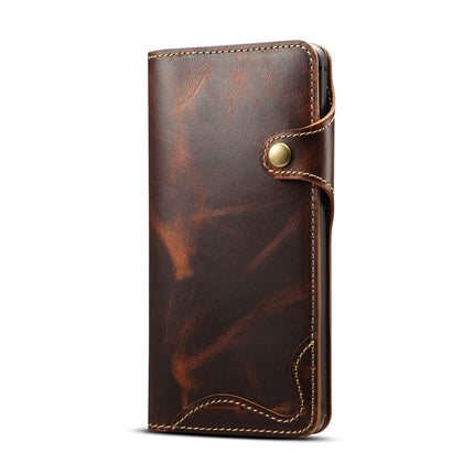 Denior Oil Wax Cowhide Magnetic Button Horizontal Flip Leather Case with Card Slots & Wallet, For Galaxy Note9, For Huawei Mate 20, For Huawei Mate 20 Pro, For Galaxy S10, For Galaxy S10e, For Galaxy S10 Plus