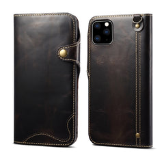 Denior Oil Wax Cowhide Magnetic Button Horizontal Flip Leather Case with Card Slots & Wallet, For Galaxy Note 10, For Galaxy Note 10 Plus, For iPhone 11, For iPhone 11 Pro, For iPhone 11 Pro Max